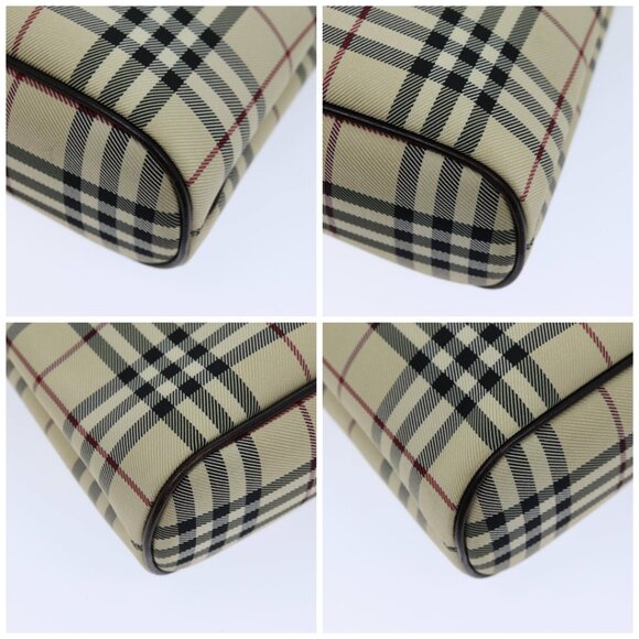 BURBERRY Nova Check Hand Bag Canvas Beige Auth ep4500 - Picture 16 of 16